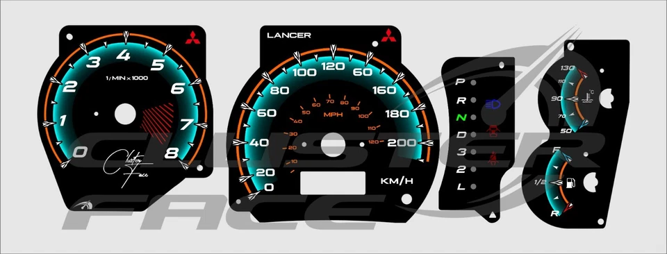三菱 Lancer-Colt - Mirage 1995–2003(公里/小时或英里/小时可用) — 第 3/3 张图片