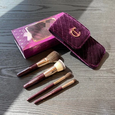 Charlotte Tilbury Magic 4 Pcs Travel Size Makeup Brush Set