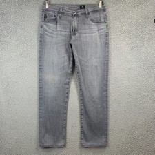 AG Adriano Goldschmied Everett Pants Mens 33x32 Gray Slim Straight USA Made