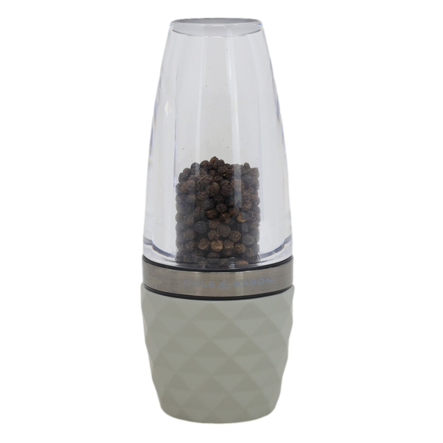 Acrylic Concrete Pepper Mill 16cm Manual Adjustable Grinder Shaker Cole & Mason