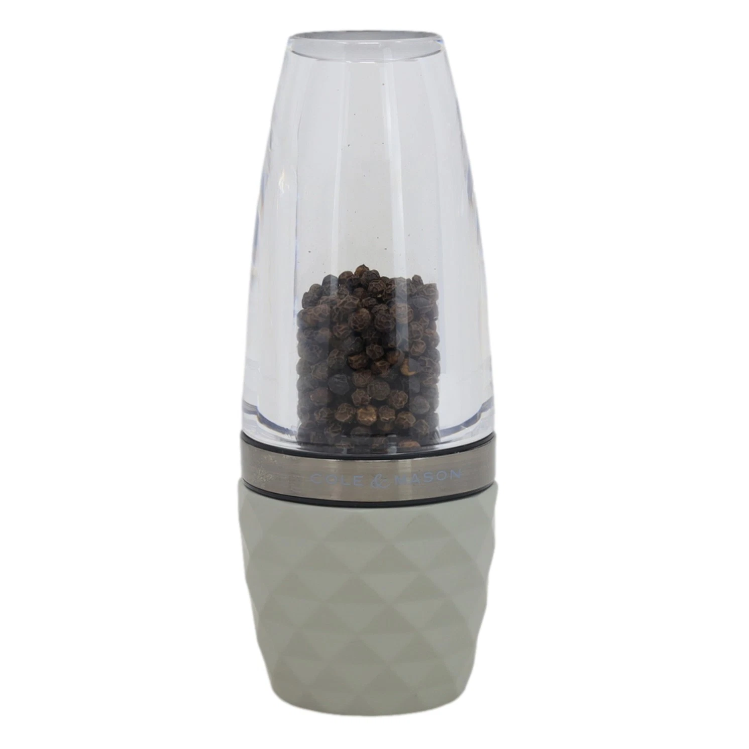 Acrylic Concrete Pepper Mill 16cm Manual Adjustable Grinder Shaker Cole & Mason