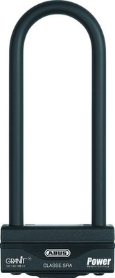 ABUS Bügelschloss Granit Power 58/140HBIII - Motorradschloss mit XPlus 26 cm, schwarz 
