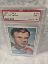 1963 TOPPS #180 BILL SKOWRON PSA 7 LOS ANGELES DODGERS
