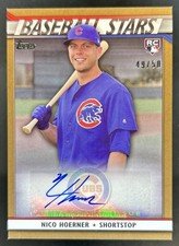 2020 Topps Nico Hoerner Baseball Stars Auto Autograph RC Gold Rookie #/50 Cubs