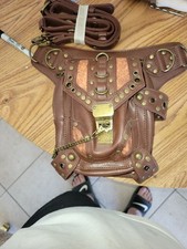 Leather Steampunk Leg Holster Waist Back Side Crossbody Cyberpunk Bag
