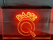 DARTS BOARD GAME ROOM LED NEON LIGHT SIGN MAN CAVE GARAGE SHED WALL ART DÉCOR