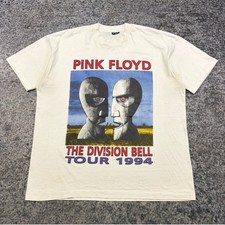 Vintage Pink Floyd The Division Bell 1994 Tour T Shirt Mens XL White 90s