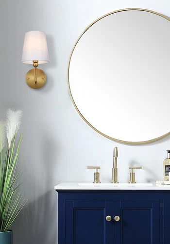 Living District Senna 6" Wall Sconce In Satin Gold - Picture 2 of 7