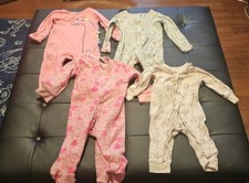 Baby Girl 6 To 9 Month Sleepers Sleep N Play Pjs Euc
