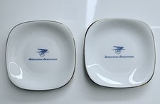 Plato de Mantequilla Vintage Areolineas Argentinas Marcado Verbeno Industria Argentina X2