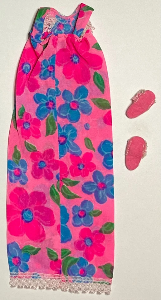 🌸 Vintage Francie 1968 Night Blooms #1212 Fashion NM/M Complete HTF Slippers 🌙 - Image 4 of 4