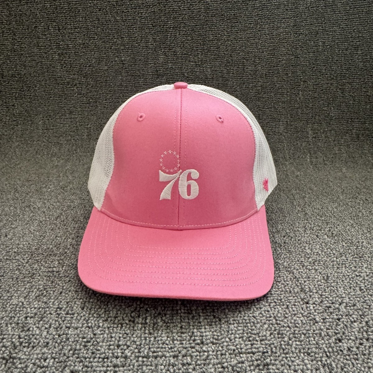 '47 Brand Philadelphia 76ers Trucker Snapback Pink White Hat Mesh Back