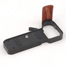 Wooden L Bracket for Sony A7C2 A7CR Camera Quick Release Plate Hand Grip-Black