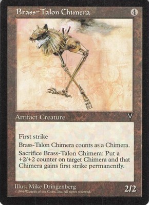 Brass-Talon Chimera U VIS Visions Artifact Creature 142 LP-NM