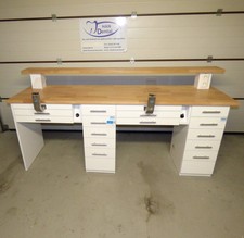 Tavolo da laboratorio 2 posti di lavoro doppio tavolo da lavoro NUOVO per Fre...