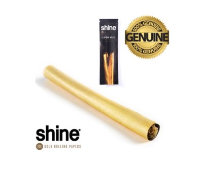 NEW Shine 24K 24 Karat Gold CIGAR Wraps Rolling Paper Package Wrap - 2 per  Pack
