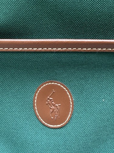 Vintage Polo Ralph Lauren Green Rolling Carry On Travel Suitcase 22”x13”x 7” - Picture 4 of 18