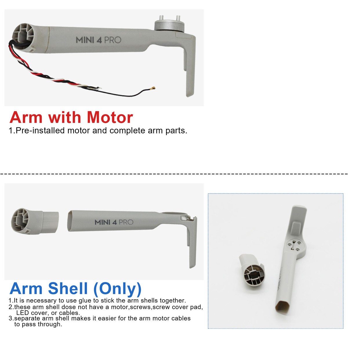 Drone City - DJI Mavic Pro Front Right Motor Arm (GKAS