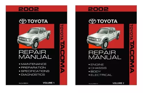 2002 Toyota Tacoma Shop Service Repair Manual Book Engine Drivetrain OEM
