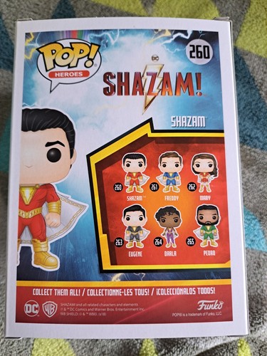 Shazam Pop 260 -GLOW Shazam! Funko Pop! Vinyl 2018 Vaulted + Protector - Picture 4 of 8