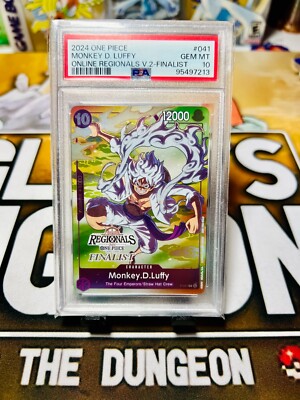 PSA 10 Gear 5 Monkey D Luffy Regionals V.2 Finalist Stamp Promo