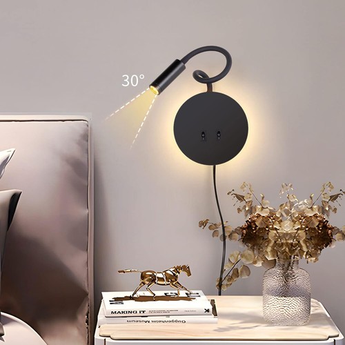 LED Bettleuchten Leselampen Schwenkbar Bettlampe mit Schalter Wandleuchte 10W - Zdjęcie 5 z 12