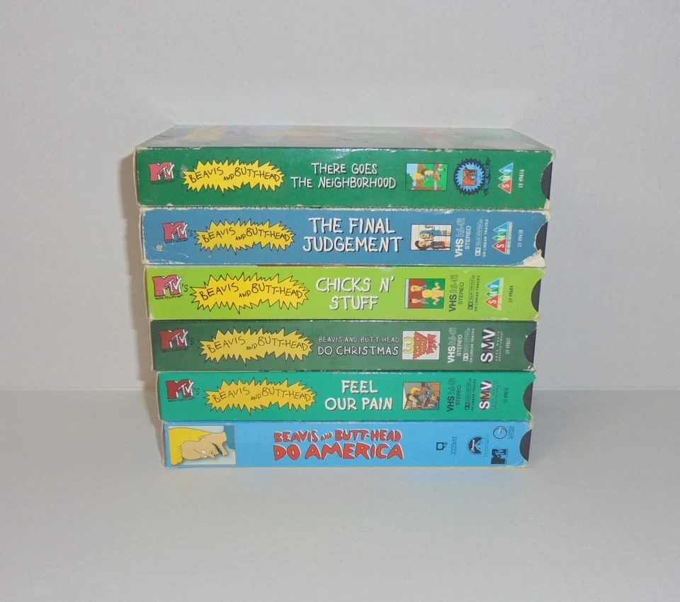 Beavis & Butt-Head 6 VHS Tape Movie Lot Vintage 90s MTV Do America Christmas - Image 3 of 4