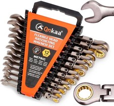 Juego de llaves de trinquete flexibles, 12 piezas, 8-19 mm, juego de llaves comb