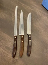 Set of 3 VINTAGE SEARS CRAFTSMAN STAINLESS KITCHEN KNIVES