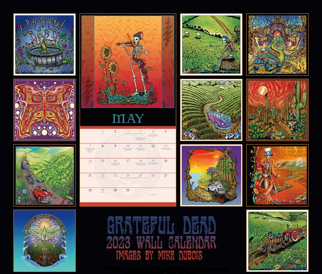 Grateful Dead Wall Calendar 2023. Art by Mike DuBois. NEW! | eBay