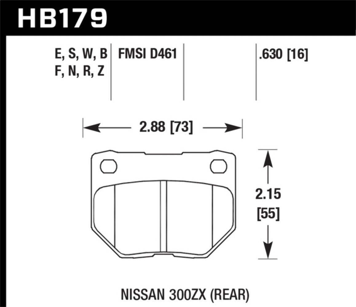 Hawk Performance HB179S.630 FITS 89-93 Nissan 300ZX / 89-95