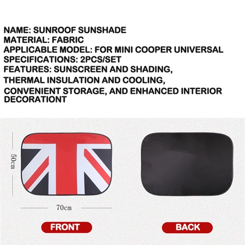 2x For MINI Cooper R54/R55/R56/R60/F55/F56 Sunroof Sun Shade Foldable Roof Cover - Picture 5 of 31