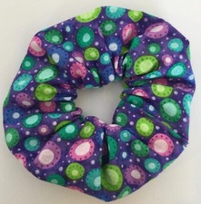 Purple Green Pink Scrunchie Ponytail Holder Women Teen Girl Hair Accessory