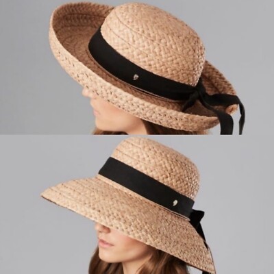 Helen Kaminski Classic Bretton Straw Hat
Summer Bow NWT Helen Kaminski Classic 5 Bretton Straw Hat Summer Bow Flower  main image 2
