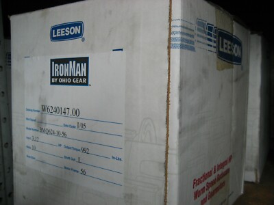 LEESON IRONMAN GEARBOX W6240147.00 BMQ624-10-56 BRAND NEW NEVER USED, OEM 