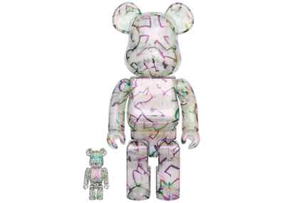 MEDICOM TOY - BE@RBRICK × JIMMY CHOO 100%&400% Medicom Bearbrick Jimmy Choo x Eric Haze Light Up 400% + 100