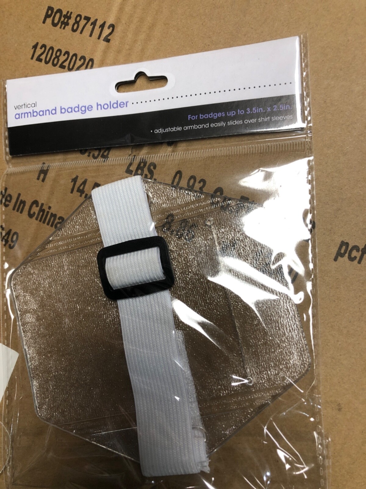 LOT OF 120 Advantus Vertical Arm Badge Holder, Clear White 10 Boxes,12 in a Box