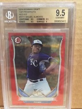 MIGUEL ALMONTE 2014 Bowman Draft Top prospects Red Ice 9.5 79/150