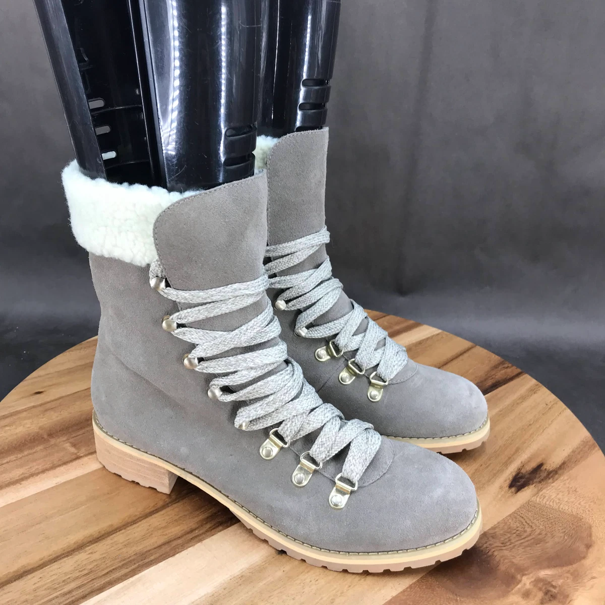 Womens sherpa lined ankle boots clearance