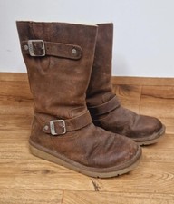 UGG Kensington Boots Size 5.5 UK 7 Toast Pull On 5678 PLEASE READ Leather 