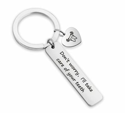 EIGSO Dentist Keychain Funny Don't Worry I'll Take Care of Your Teeth Keychain