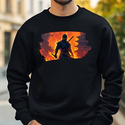 Ninja On Fire Sweatshirt Cosy And Perfect For Any Occasion Sbis4XL
