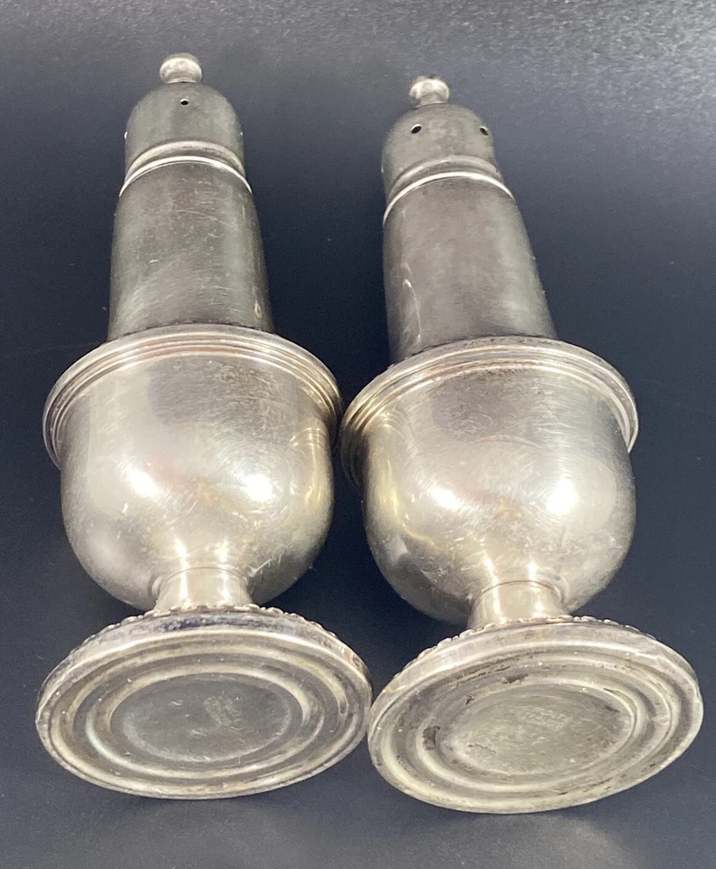 "Juego de coctelera de sal vintage Empire Sterling ponderada 242 5""" Foto 4 de 4