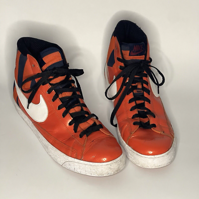 Nike Blazer SP Le Orange White Leather High M sz 11 US/45 EU Shoe Sneaker  Orange | eBay