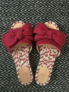 red flat espadrilles