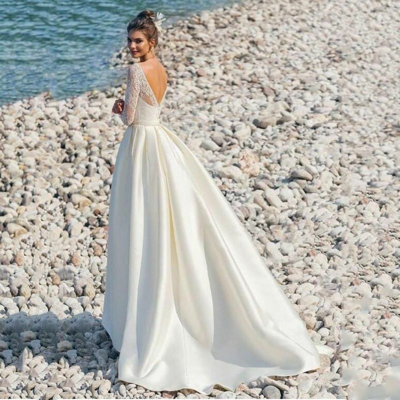Modern Bridal Wedding Dresses Long 