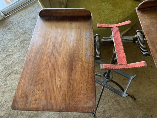 Antique Oak Wood & Cast Iron Noyes Book Bible Dictionary Stand - Picture 7 of 12