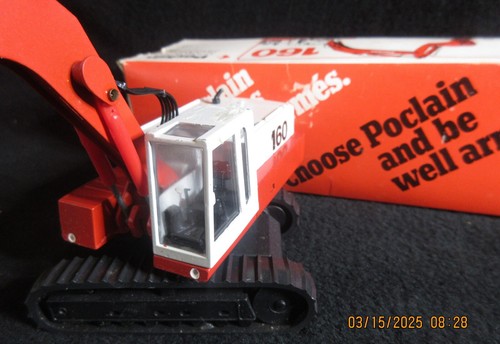 Vintage Conrad Poclain 160 Excavator Toy Model 2897 Scale 1/50 Made in Germany - Picture 5 of 9