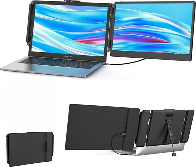 Laptop Screen Extender 14 Inch - Dual Screen 1080p FHD IPS 60hz - Black S1-D