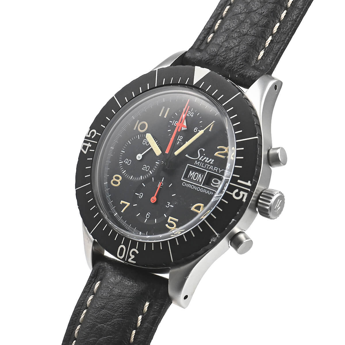 SINN Military Chronograph Lemania 5100 Men's Leather Strap